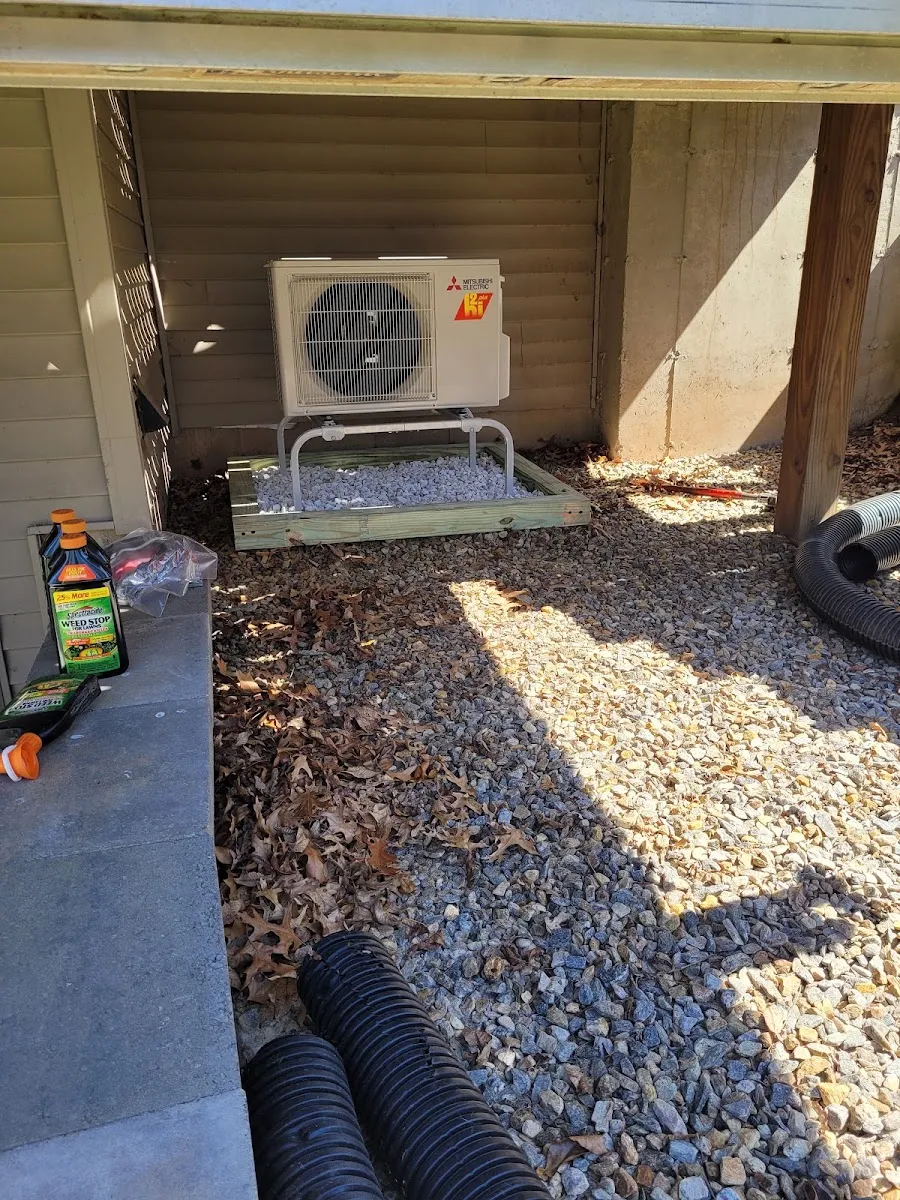 Mitsubishi Electric ductless mini-split heat pump installed outside a Connecticut home